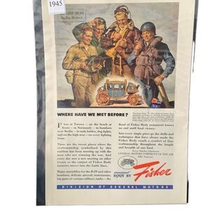 Vintage 1945 Body Armament by Fisher Ad Advertisement